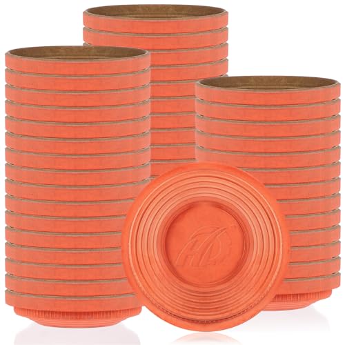 Silipull 100 Pcs Clay Pigeon Trap and Skeet Targets Biodegradable Clay Target Refill Disks 110mm High-Visibility Targets for Skeet & Trap Shooting, Practice Shattering Disc (Orange)