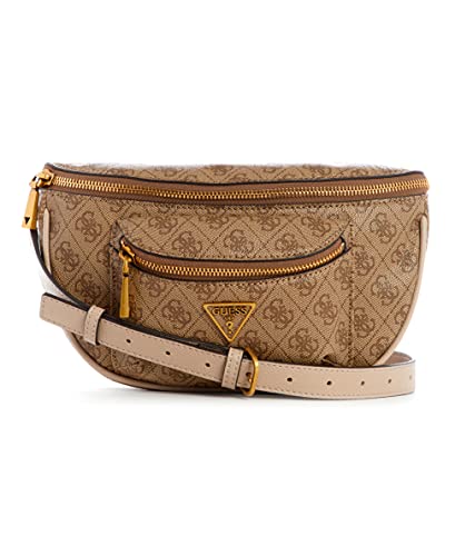 GUESS Riñonera Manhattan para mujer, Logotipo latte, talla unica