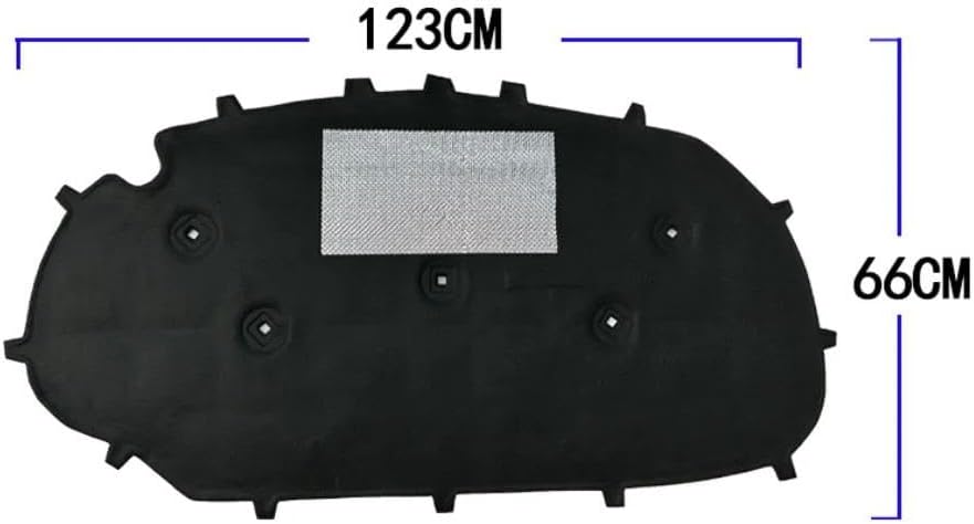 Automobile Insulation for VW for Golf Mk6 5K 2010-2014 Car Front Hood Engine Linin Thermal Insulation Cotton Soundproof Mat Cover(Aluminum foil B)