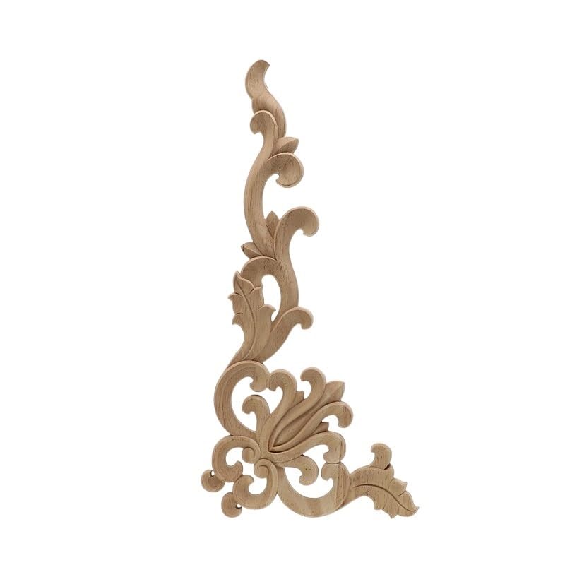 Decorazioni Legno Intagliato - 4 Pezzi 30x7cm - Fregi Per Mobili E Porte