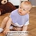 DOSMINE Baby Bibs Muslin Bibs for Baby Girl Boy for Drooling and Teething 10 Pack (Purple)