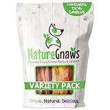 Nature Gnaws Variety Pack for Small Dogs (12 Count) - Bully Sticks, Beef Tendons and Tripe Twists for Dogs - Natural Long Lasting Beef Dog Chew Bones - Rawhide Free