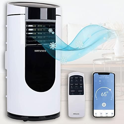 OZTANCE Portable Air Conditioner - 10000BTU Remote & WIFI Connectivity (Alexa & Google Home) Cooling, Dehumidifier & Fan - Drain Pipeless Self Evaporating Portable AC with Window Kit