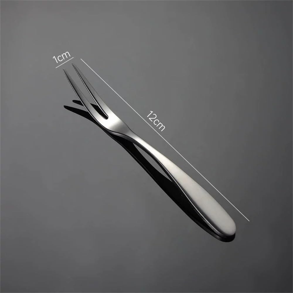 Stainless Fruit Forks 10Pcs Household Cake Fruit Fork for Dessert Cake Cocktail
