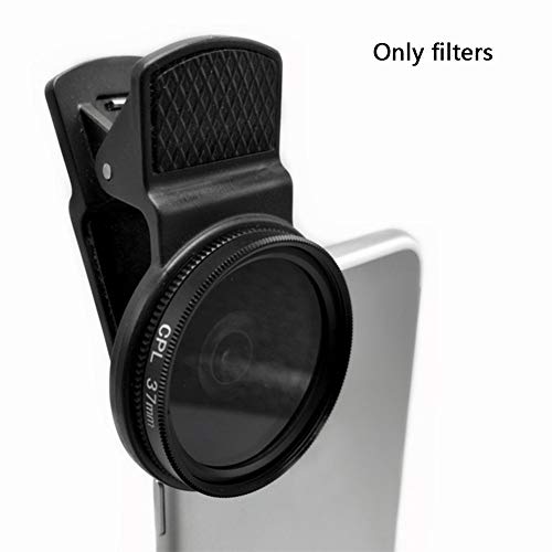 MOVKZACV 37mm Professional Cell Phone Camera Circular Polarizer CPL Lens Filter with Clip for iPhone/for Samsung/for Windows and for Android Smartphones - Image 2