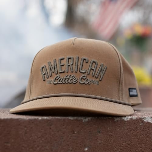 Image of Adjustable Snapback Western Hat (US, Alpha, One Size, Khaki, Waxed Canvas)