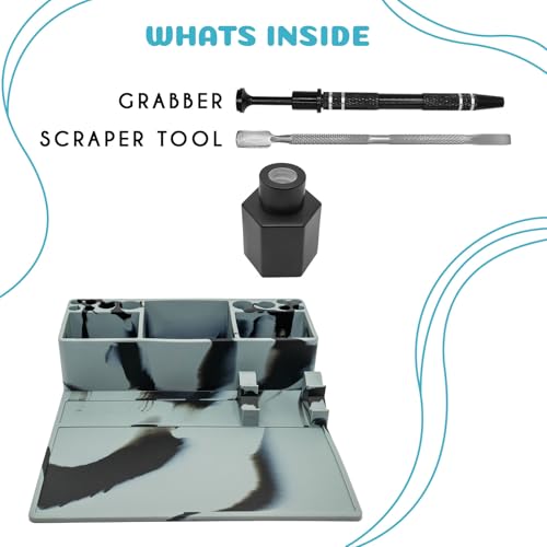 nugbuddy Wax Tool Station - Mat & Accessory Organizer - Heat Resistant & Non Stick Silicone Surface - Craft Kit with Accessories Included by nugbuddy - Image 4