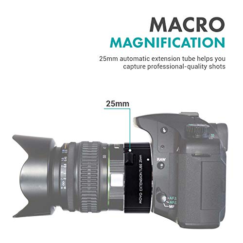Movo Photo Af 25Mm Macro Extension Tube For Sony Alpha Dslr Camera (Metal Mount) #TOP2