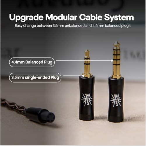 Image of Linsoul Kiwi Ears Septet in Ear Monitor, 1DD + 4BA + 1 Planar + 1 PZT Quadbrid IEM Earphones, HiFi Wired Earbuds, Gaming Earbuds with 3.5mm /4.4mm Modular Cable for Musicians Audiophiles