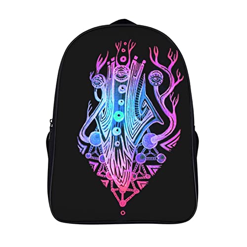 Mochila para niños adultos con diseño 3D espaciosa para viaje artístico y oficina diaria