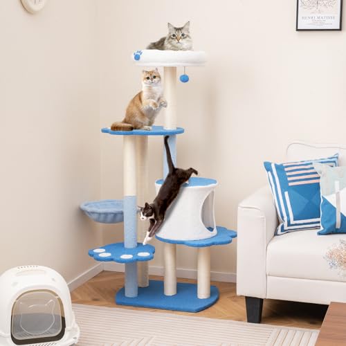 Tangkula Torre para Gatos con Colchoneta y Rascador, 54 in miniatura 2