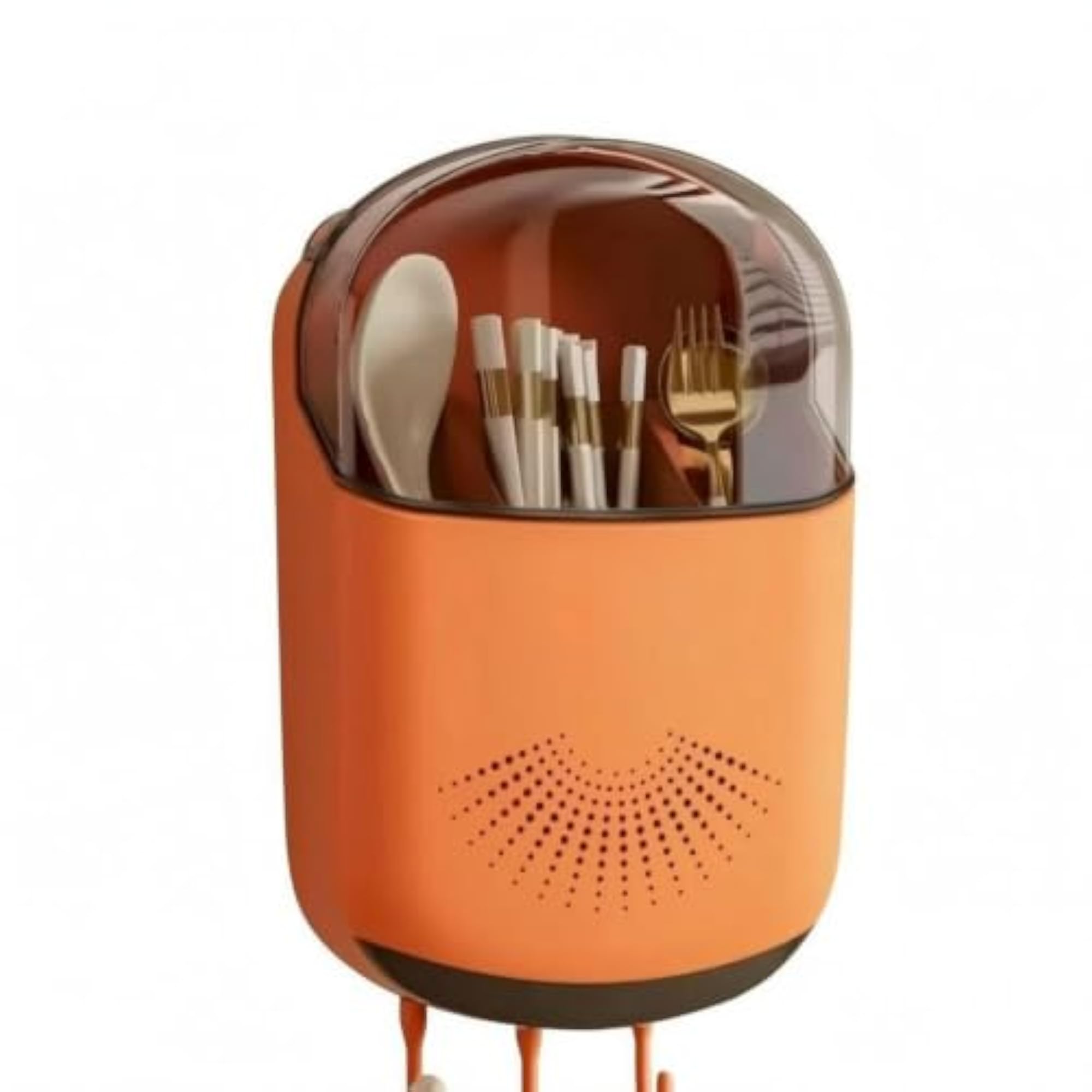 Wall-Mounted Kitchen Storage Holder with Hooks