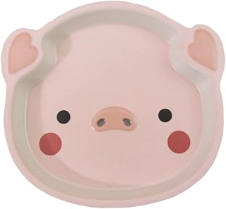 HAPINARY Placa De Resina Anti-Tigela Placa De Bebê Tigela De Bebê Placa De Bebê De Desenho Animado Placa De Talheres Ferramenta Criança Crianças Louça De Bebês Utensílios De Mesa Porquinho