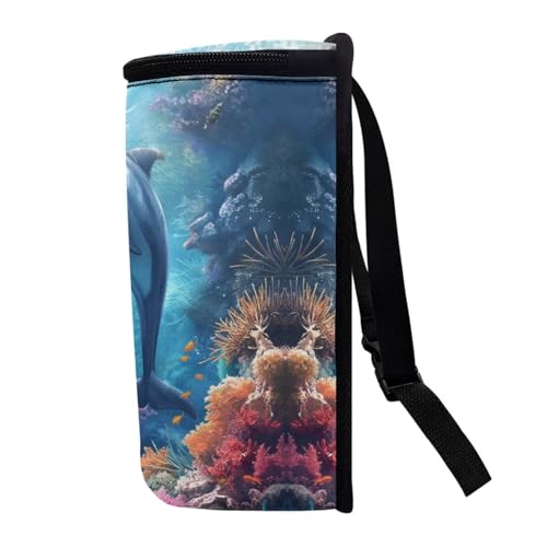 Image of DISNIMO Ocean Dolphin Car Trash Can Leak-Proof Car Organizer Storage Bag for The Back Seat of Any Cars,Sedans, SUVs & Trucks Easy-to-Install Car Accessory Interior