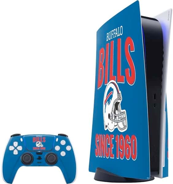 Skinit Decal Gaming Skin Compatible with PS5 Bundle - Officially Licensed NFL Buffalo Bills Helmet Design