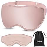 Fygrip 3D Eye Mask Sleep Mask for Men & Women, 100% Pressure-Free & Light Block-Out Eye Mask for Sleep with Easy Adjustable Strap, Night Eye Cover for Travel, Pink