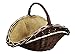 Cestino per legna in vimini naturale, cestino per caminetto cucito con iuta, salice naturale (L) 70 x (L) 50 x (H) 30/50 cm