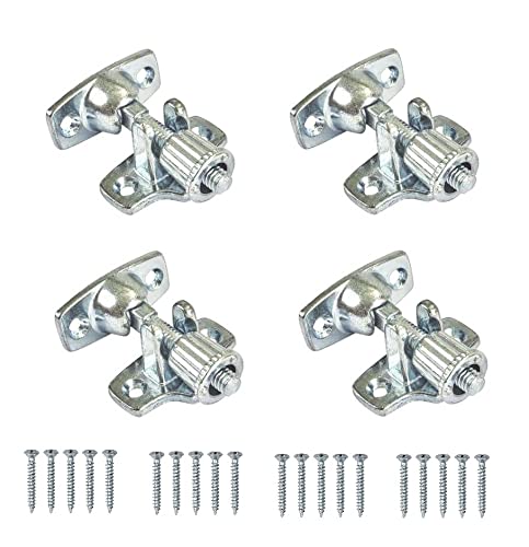 TERF® Heavy Duty Sash Window Lock Fastener Zinc With Fixing Screws For Wood Aluminium UPVC Vinyl Frames - Pack of 4
