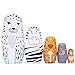 Yosemite 5 Pièces/Ensemble Poupées Gigognes Russes en Bois Léopard Matriochka Poupées Belles Souhaits Poupées Matriochka Figurines Enfants Jouet 1