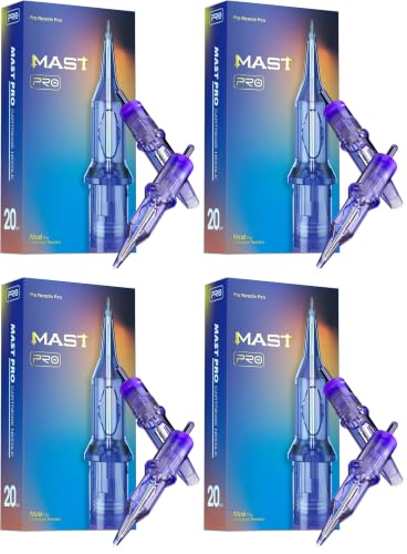 Image of Mast Pro 1207RL Cartridge Tattoo Needles Disposable 20Pcs of One Box Standard #12 Size 7 Round Liner (Pack of 4)