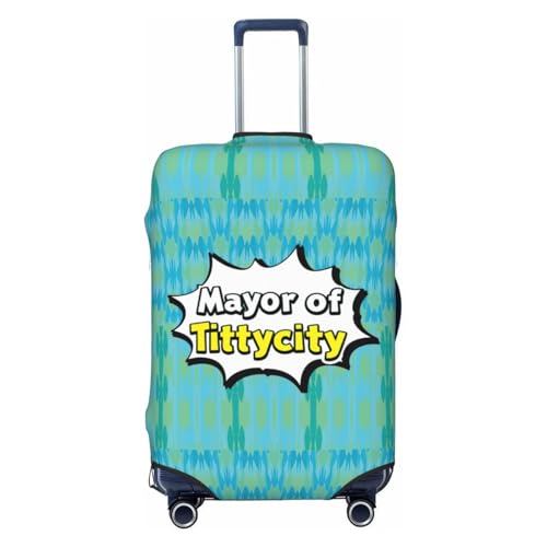 Mayor of Tittycity Suitcase Cover,Luggage Protector Suitcase Covers For Luggage,Luggage Covers for Suitcase (X-Large)
