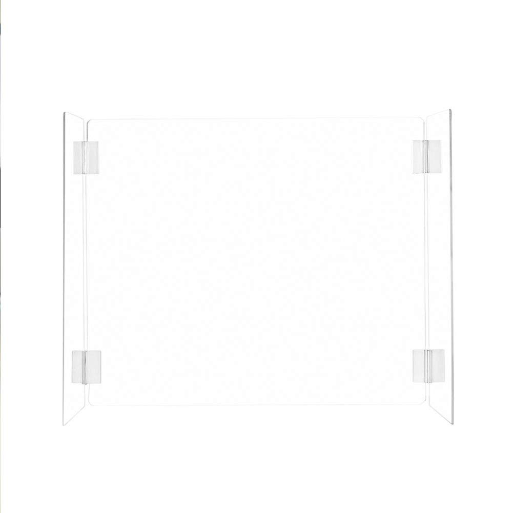 NANANA Mamparas de Protección de Metacrilato, Pantalla Protección Transparente para Colgar Farmacia Tiendas Hostelería Gimnasio Oficina, Fácil Montaje, Tamaño, 600x400x200MM