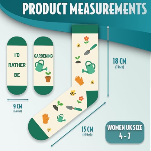 SC Products Novelty Womens Socks Funny Gardening Gifts for Women Gardeners - Image 4