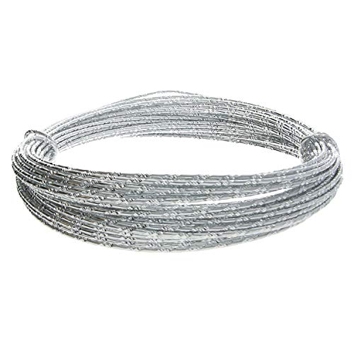 The Beadsmith 12-Gauge Anodized Diamond Cut Aluminum Wire For Jewelry Making, 12 Meter / 13.12 Yard Spool (Silver Color) #TOP1