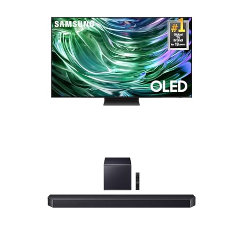 Image of Samsung 55-Inch Class OLED 4K S90D Series HDR+ Smart TV w /Dolby Atmos, Object Tracking Sound Lite (QN55S90D, 2024 Model) + Samsung Q-Series Soundbar HW-Q900F 7.1.2 ch Subwoofer (2025 Model)