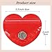 100pcs Mini Bags for Small Business, 2x3 inch Heart-Shaped Jewelry Bags Clear Mylar Zip Baggies Cute Packaging Supplies for Earring Sample (Red)