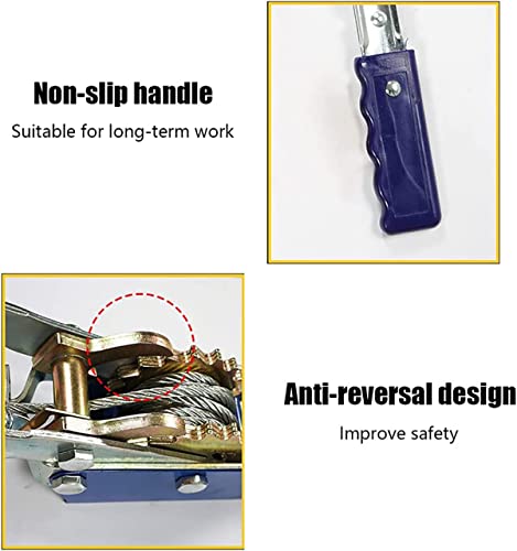 Winche manual SATUREY 2T con cable y gancho miniatura 4