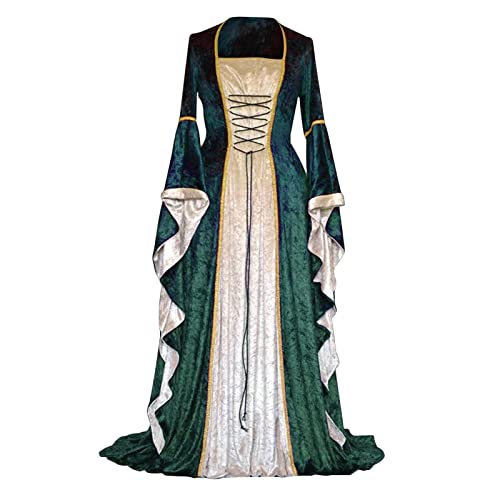 Vestidos de Halloween estilo gótico vintage para recreaciones medievales y fiestas de disfraces
