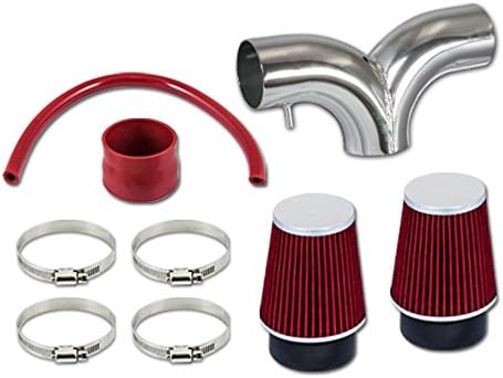 RL Concepts Red Short Ram Dual Twin Air Intake Kit + Filter 05-10 Jeep Grand Cherokee Grand Cherokee Commander 5.7L V8