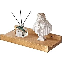 Estanteria Billy Ikea Roble Gieanoo Estante flotante de madera de roble maciza, estante de 40 cm, estante de especias montado en la pared con diseño de labios, estante de exhibición para sala de estar, cocina, dormitorio, baño