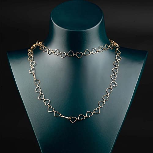 Kyunhoo 5M Kc Gold Plated Jewelry Making Chain Solid Brass Heart Chains Bulk On Spool Bracelet Necklace Jewelry Supplies Findings Chain Roll With Jump Rings And Lobster Claps #TOP7