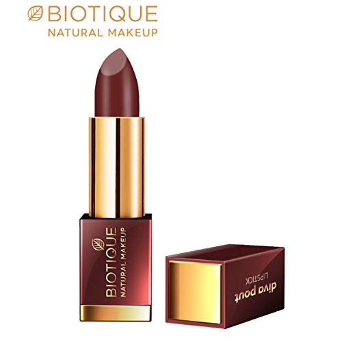 Image of Biotique Natural Makeup Diva Pout Lipstick, Cinnabar Tease, 4g