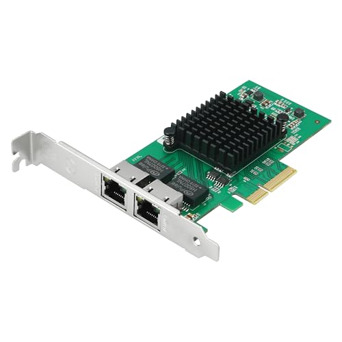 Dual Gigabit NIC with Intel I350 Chip, 1Gb Network Card Compare to Intel I350-T2 NIC, 2 Ports RJ45 Ports, PCI Express 2.1 X4, Ethernet Card with Low Profile for Windows/Windows Server/Linux by ULANSeN - Used condition - US$30.47