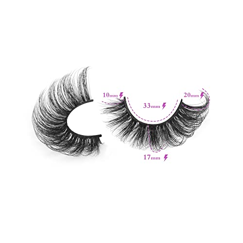 Mink Eyelashes 20Mm Cat Eye Lashes Fluffy Mink Lashes Pack Wispy Natural D Curl Volume Strip False Eyelashes 7 Pairs Fox Eye By Heyalice (Hy1) #TOP4