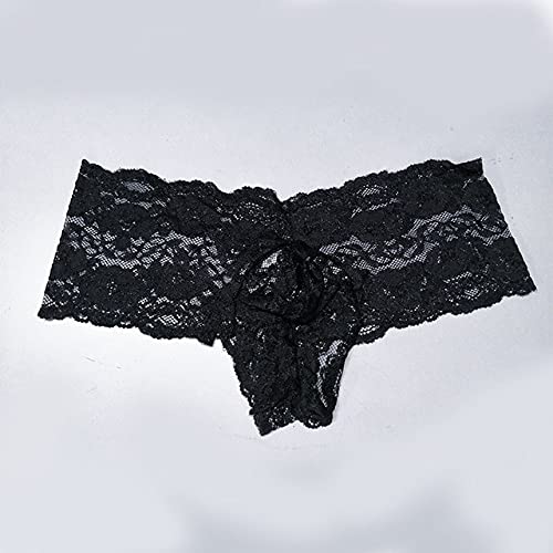 Men Sexy Underwear Lace Boxer Hombre Sissy Panties Ultra Thin Transparent Underpants Shorts Mens Boxers Lingerie Breathable Cover