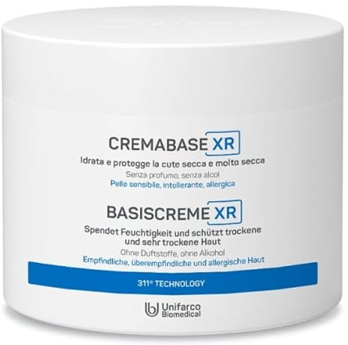 Cremabase XR, Crema Idratante per Pelle Secca e Sensibile, Senza Profumo e Alcool, con Tecnologia 311+, 450 ml