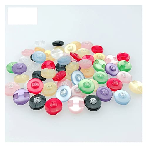 Boutons 12mm 50pcs Lots Couleurs Cat Eye Résine Chemise Buttons Perle Vêtement Couture Accessoires DIY Artisanat (Color : Mix color, Size : 50pcs12mm)