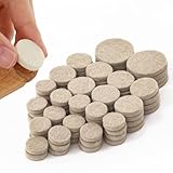 DENMILE 80 Pcs in 3 Sizes Chair Leg Floor Protector Furniture Pads for for Sofa, Chair, Drawers Cupboards Bushes for Furniture Legs Chair Leg Protector Cap Noise Insulation Pad Floor Bumper, Beige