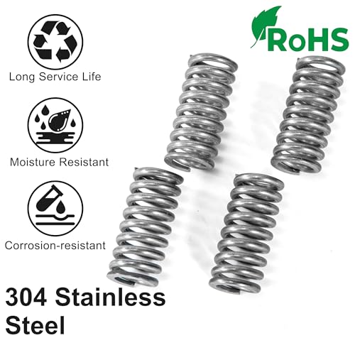 GUNGY Druckfeder Edelstahl Feder Druckfedern 35mm Drahtdurchmesser 2,5mm Außendurchmesser 16mm Länge 35mm Maximale Federkraft 17,54kg 4 Stück