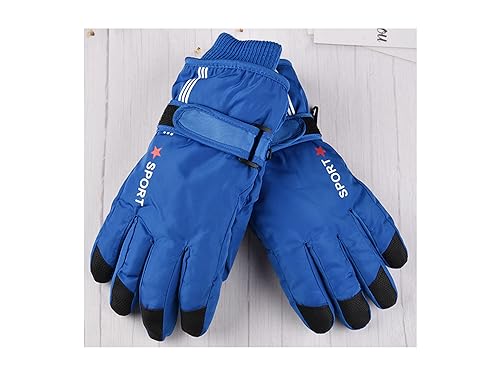 Image of Kids Ski Gloves Winter Warm Glove Outdoor Thermal Snow Finger Mittens for Boys Girls 5-10 Years