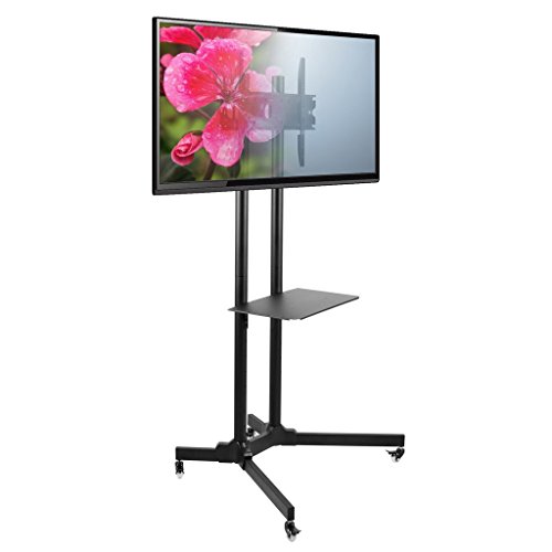 Promo Discount Up To 70% Off Seneca AV SM61 Mobile Flat Panel TV Mount - For 30 to 65 Monitor Displays - Adjustable Height - Black