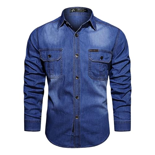 Chemise en jean CHUNOTU anti-transpiration tissu léger respirant cargo