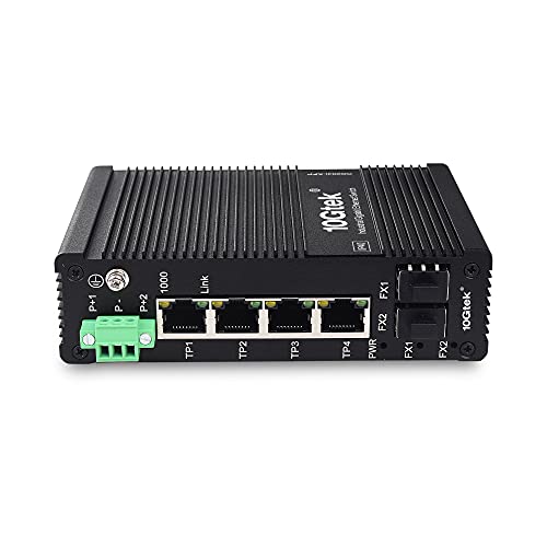 Industrial IP40, 6-Port Gigabit Ethernet Switch (w/20-km SFP transceiver), G0204i , DIN-Rail Mount