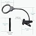 Fancii Lámpara Lupa 3x LED Luz Natural Recargable con Pinza Metálica -...