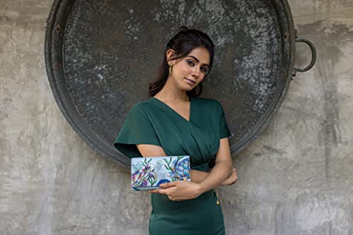 Anuschka Women’s Hand-Painted Genuine Leather RFID Blocking Three Fold Wallet - Underwater Beauty4