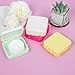 Klyuqoz 4 Pcs Plastic Square Cotton Pad Holder - Multicolor, Solid - Cosmetic Case - Travel & Portable - Suitable for Makeup Remover Cotton Pads & Balls